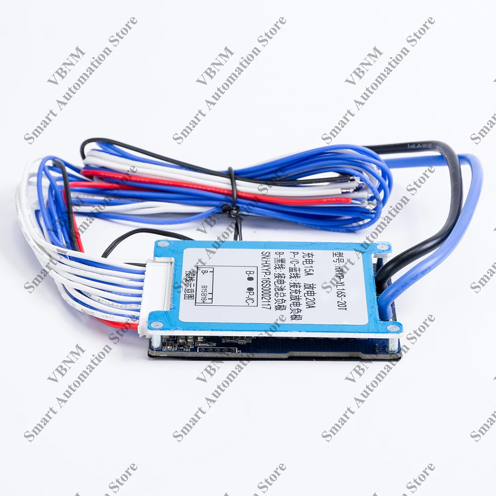 Bms-nc温度保護付きリチウムイオンバッテリーパック,一般的なポート,DIY, 16s,60v,59.2v,51.2v,20a,3.2v,3.7v