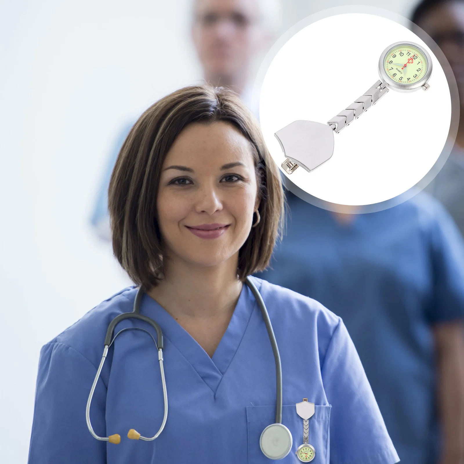 

1Pcs Luminous Nurse Watch Portable Design Safe Durable Creative Chic Accurate Time Exquisite Decor Suitable Multiple Occasions