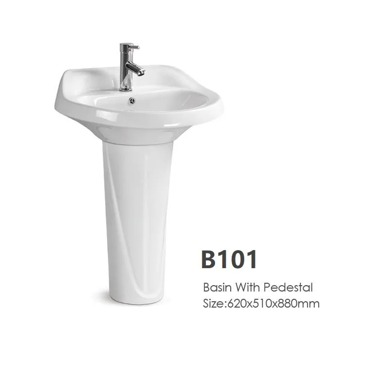 Bacia de coluna Lavatório de parede