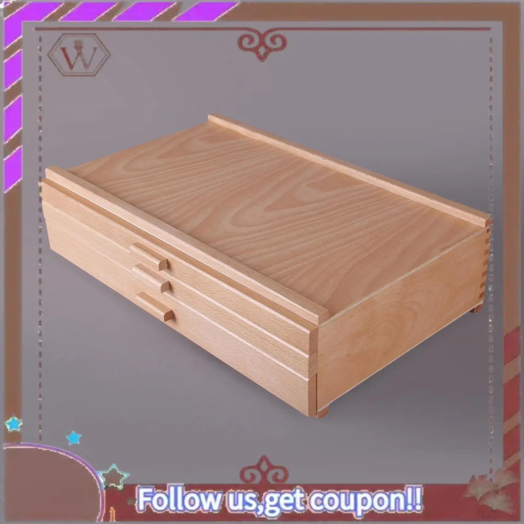 Caja de almacenamiento de Arte de madera para artista con cajón de ABBG-3 capas para lápiz, bolígrafo, Pastel, juego de Arte de marcadores, caja de almacenamiento para herramienta de pintura para estudiantes