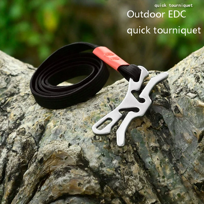 1PC Outdoor EDC Gear Emergency Survival Tourniquet Camping Mountaineering First Aid Tool Elastic Rope Safety Equipment Tool