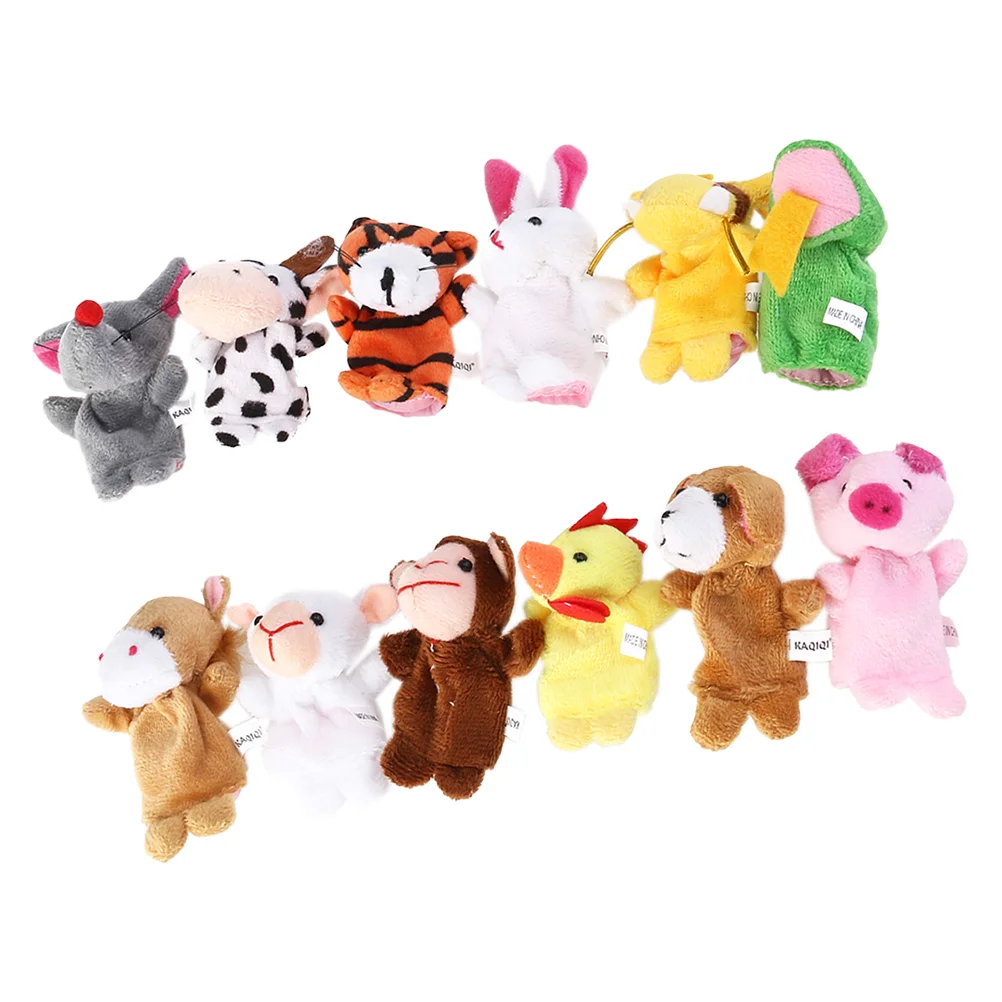 

12 Pcs Finger Puppet Household Dolls Kids Accessory Toys Mini Story Adorable Cloth Supply Child Small Dog