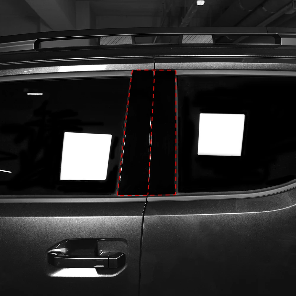 2/4pcs Automotive Exterior Trim Window B-Pillar/C-Pillar Decal Post Trim Cover ABS Material For KIA TASMAN 2025-2026 LHD RHD