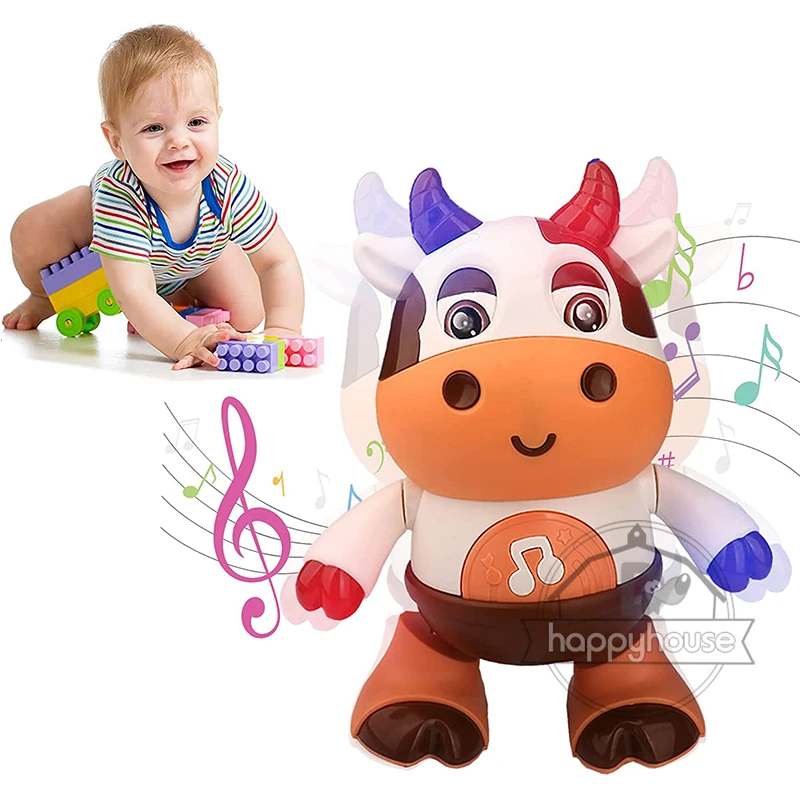 Baby Cow Musical Toys Dancing Walking Baby Cow Toy with Music and LED Lights Dancing Toys Baby Toys 6 to 12 Months 18 Month Toys