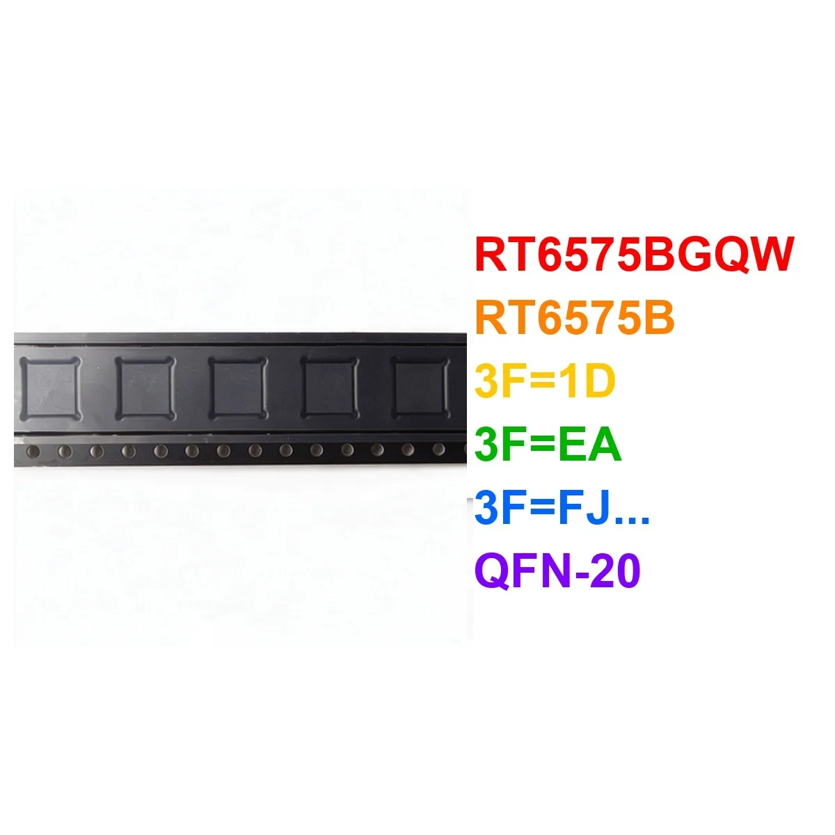 (5piece) RT6575BGQW RT6575B (3F=1D 3F=EA 3F=FJ...) QFN-20 Chipset