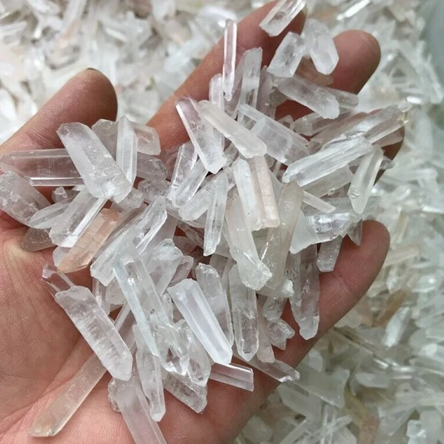 Natural Clear Quartz Healing White Crystal Point Wand Energy Stone Raw Column Rock Mineral Specimen Home Decor DIY Craft