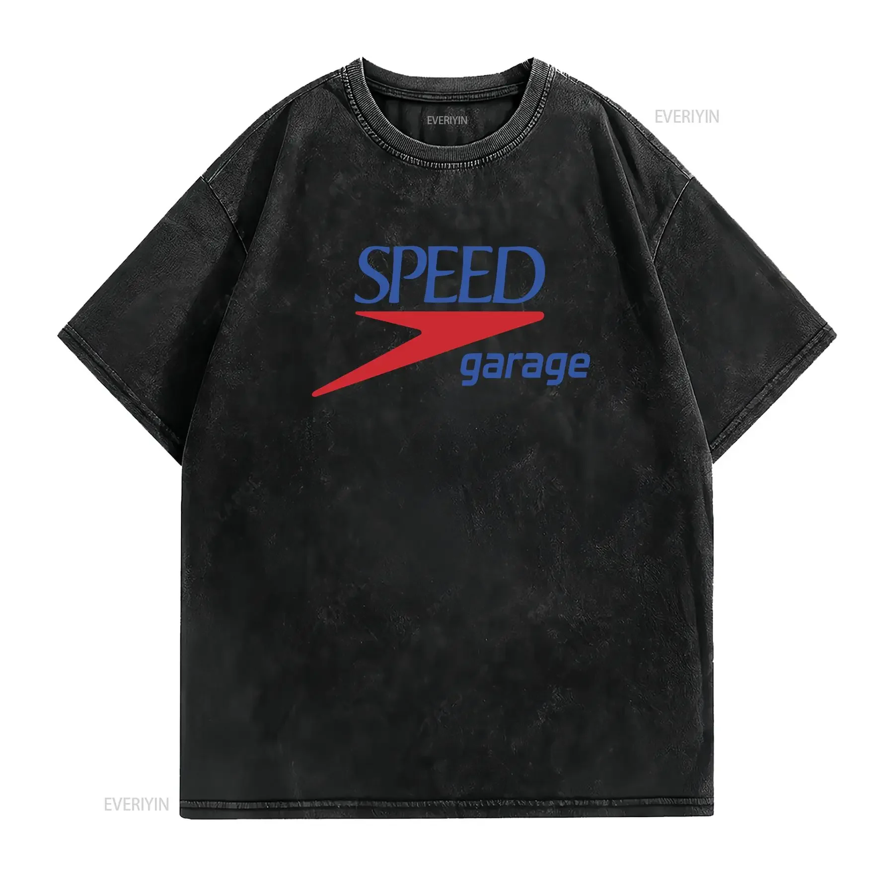 Speed Garage T Shirt  Classic Fit 100 Cotton vintage Washed Stretched fashion Soft streetwear Breathable Stylish Unisex