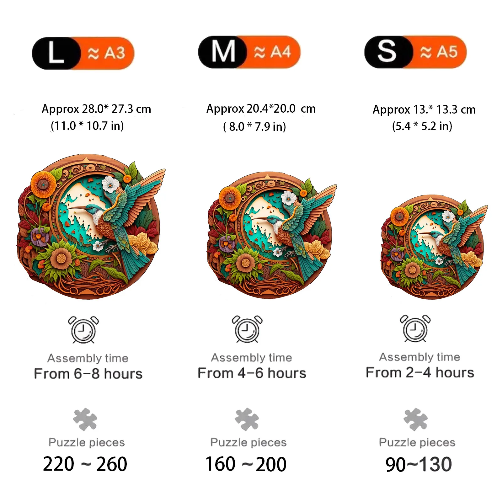 Bird Pattern Wooden Puzzle,Unique Animals Shaped Wood Puzzles,Family Game Gift Funny And Challenged Brain Teaser