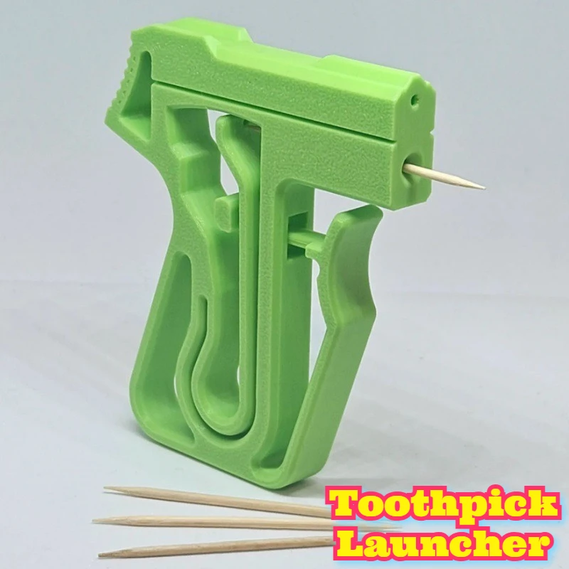 

Cool 3D Printed Toothpick Launcher Toy Single Mold Design Fun Shooting Game Gift Adults Creative DIY Project Novelty Gadget New