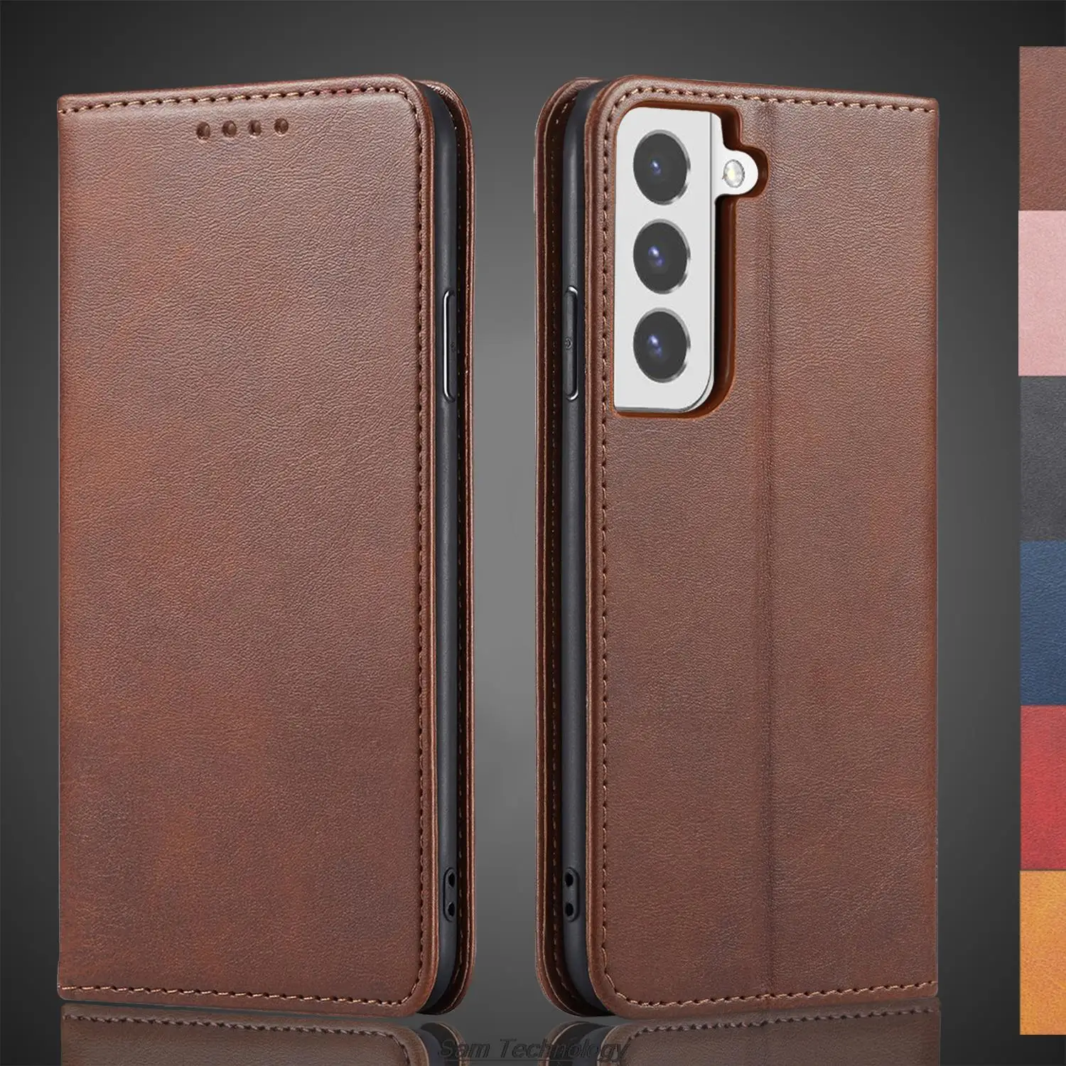 

Magnetic attraction Leather Case for Samsung Galaxy S22 plus / S22+ 5G 6.6" Holster Flip Cover Wallet Phone Bags Fundas Coque