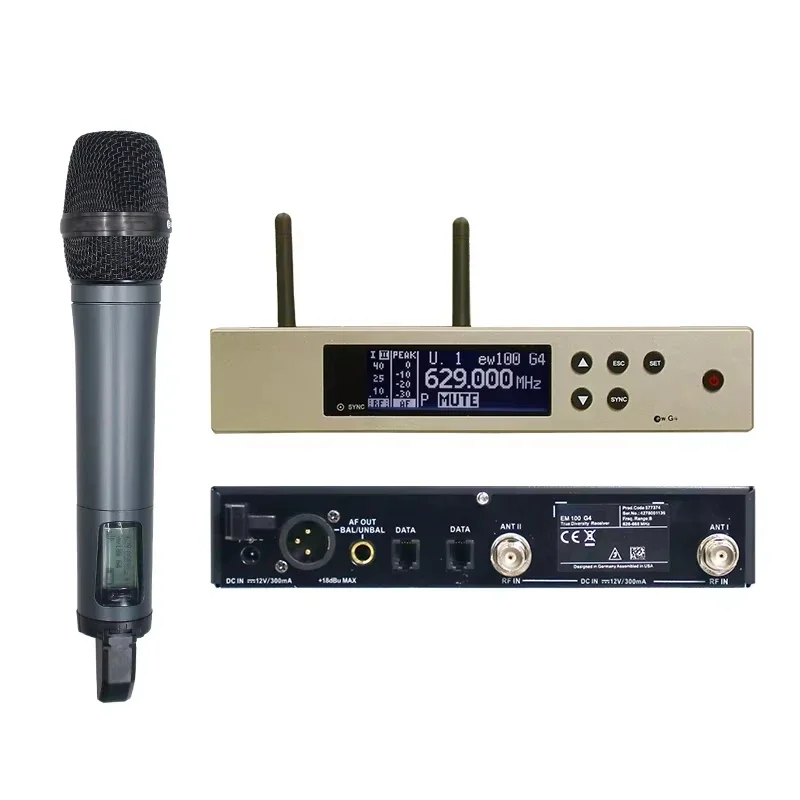 

Ew100-G4 Professional Dynamic UHF Wireless Microphone System Cardioid Polar Pattern Conferences LED Display Made Metal Plastic