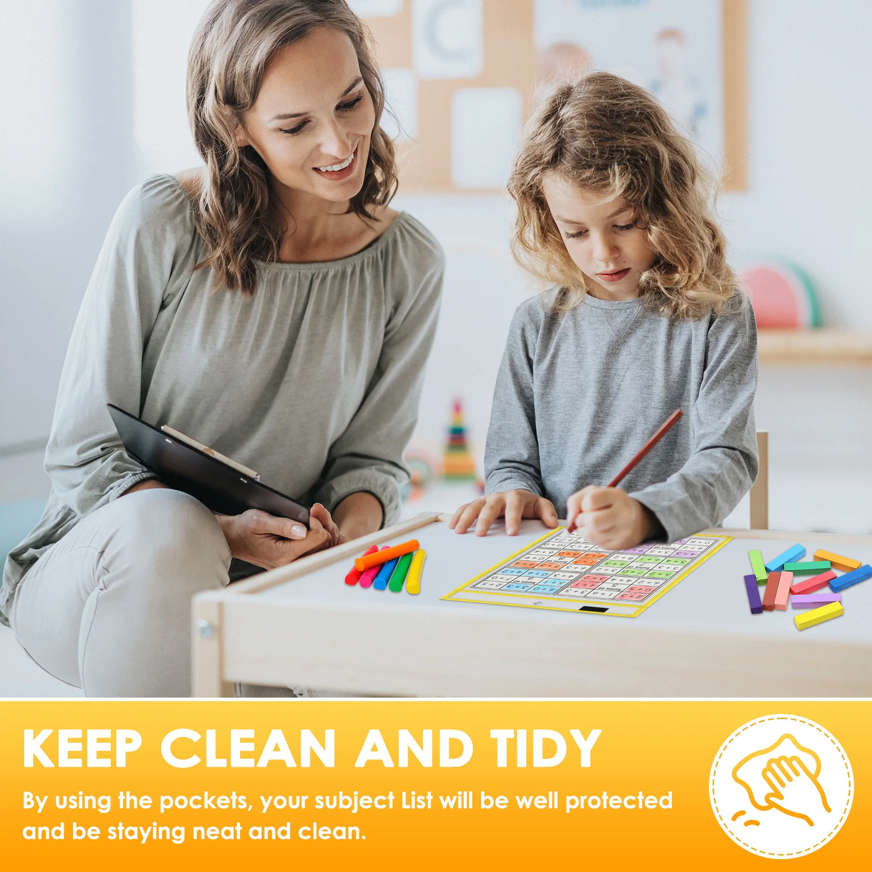 

【Buy It-Now!】 30 Pack Dry Erase Pockets PVC Transparent Sewn Dry Erase File Bag Reusable Dry Erase Bag