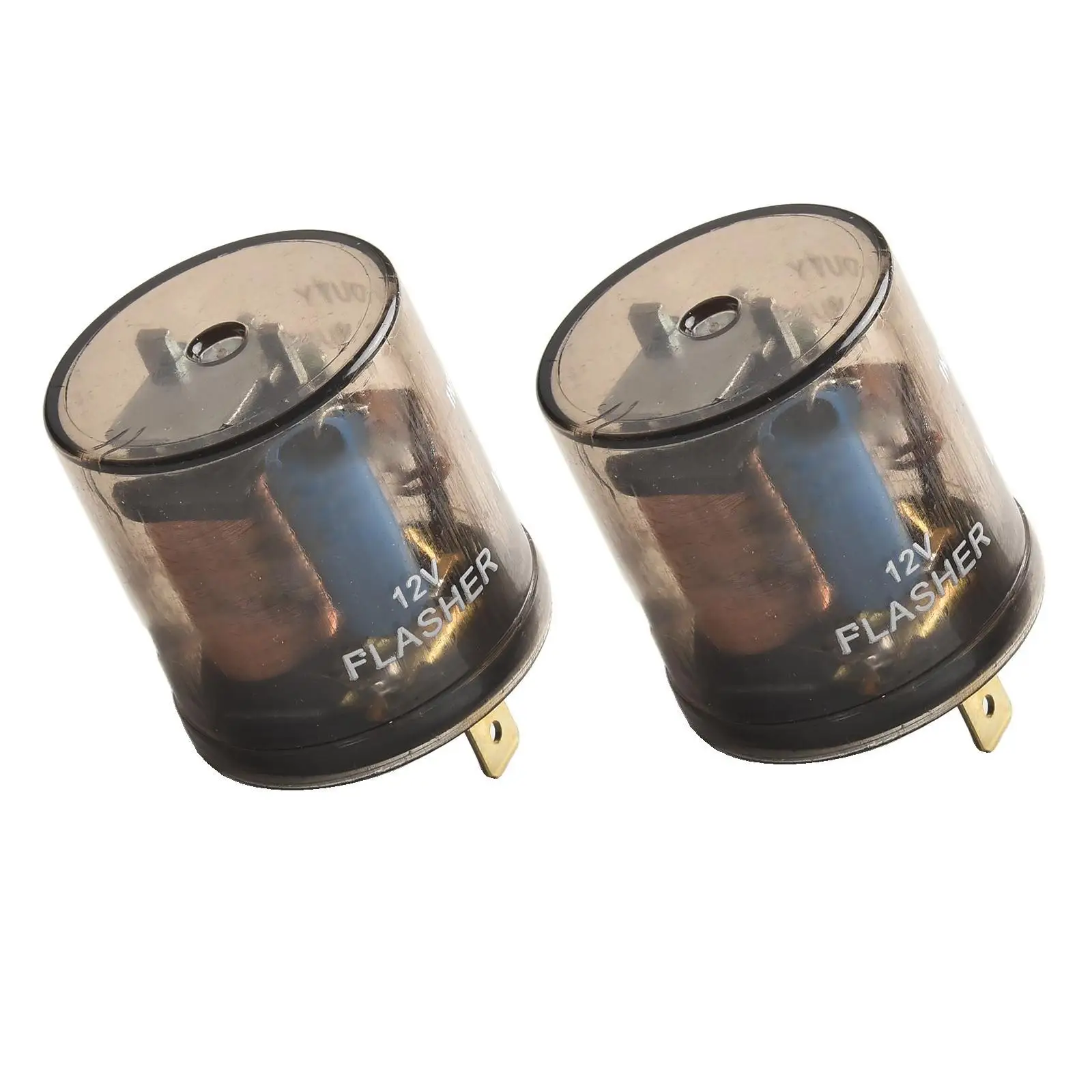 1 89 X 1 36 X 1 36 Inches 2 Pin Flasher Relay Heavy Duty Relay Thickened ABS Material No Rewiring Required For Motorcycles