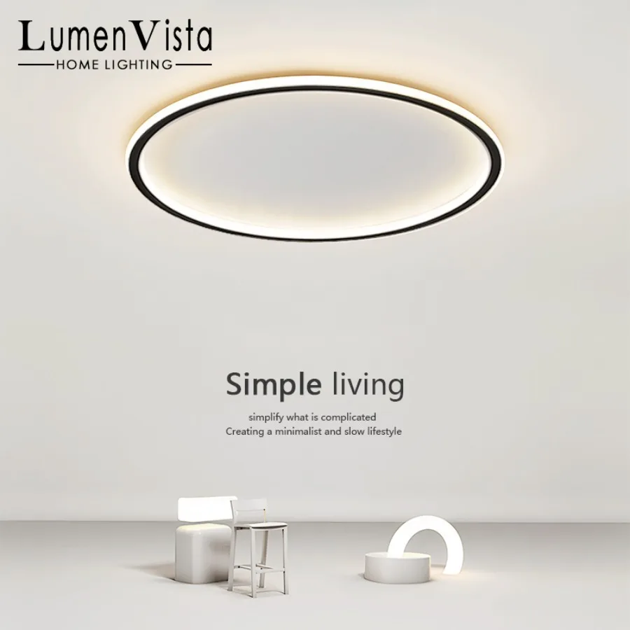 

LED Ceiling Light Nordic Minimalist Circular Ultra-thin Ceiling Light Living Room Dining Room Bedroom Home Decoration Light