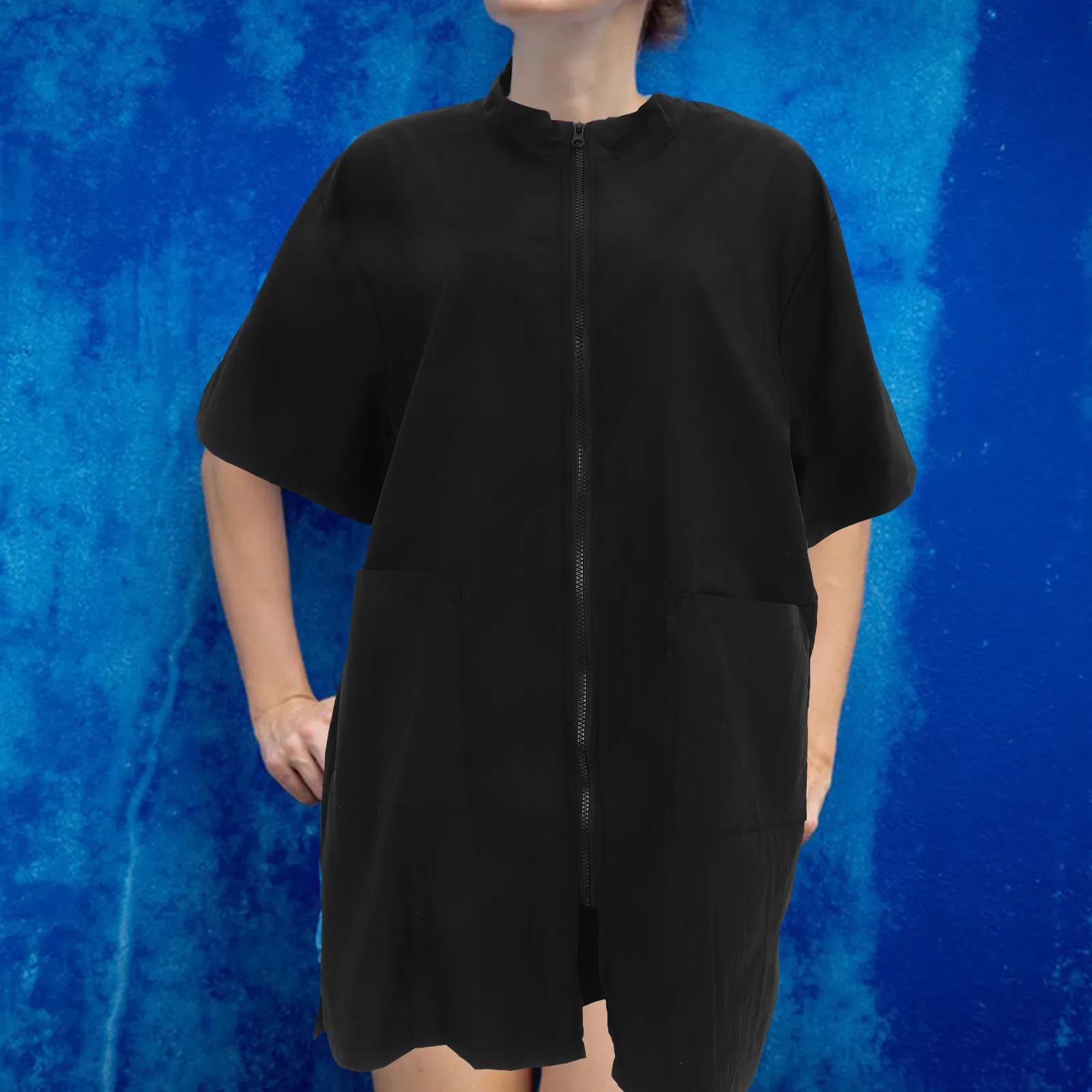 

Nylon Waterproof Pet Cosmetologist Clothes Black Xxl Grooming Smock Pet Salon Beautician Bath Uniform for Home Outdoor