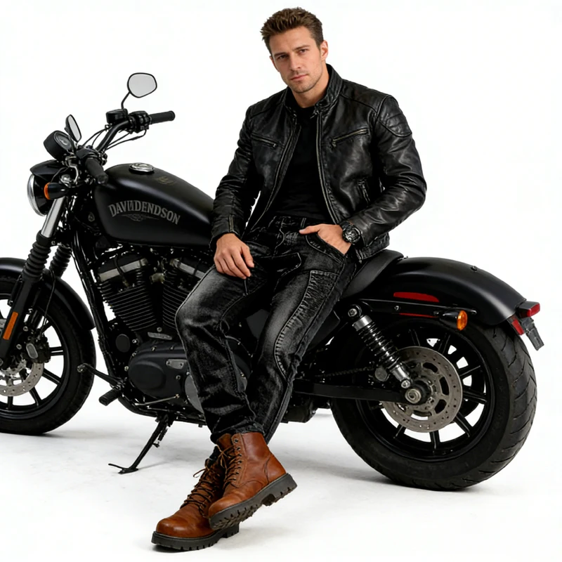 Mens Kevlar Motorcycle Jeans Aramid Fiber Anti Fall Riding Pants Off Road Safety Retro Style Korea Japan