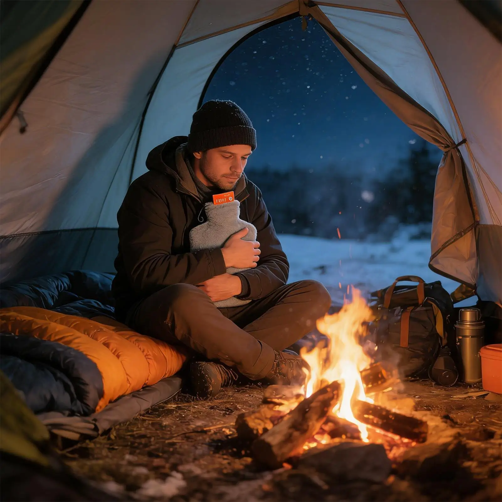 

Hot Water Bottle Soft USB Powered Warmer Heating Bag Warm Water Bottle For Winter Cold Weather Cramps Relief Indoor Outdoor Home