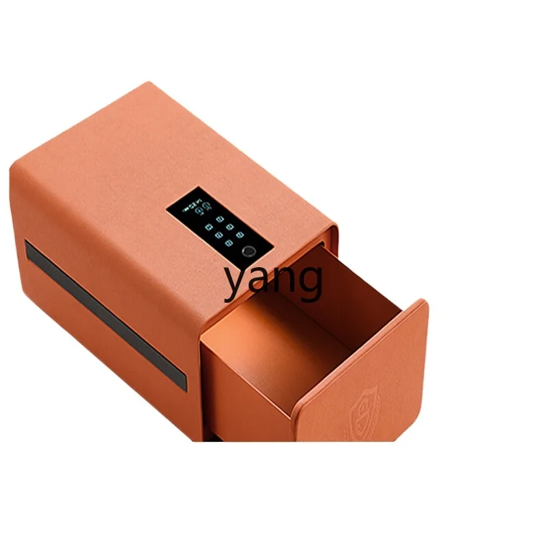 

yjq fingerprint password drawer safe office home jewelry storage drawer all steel leather embedded safe