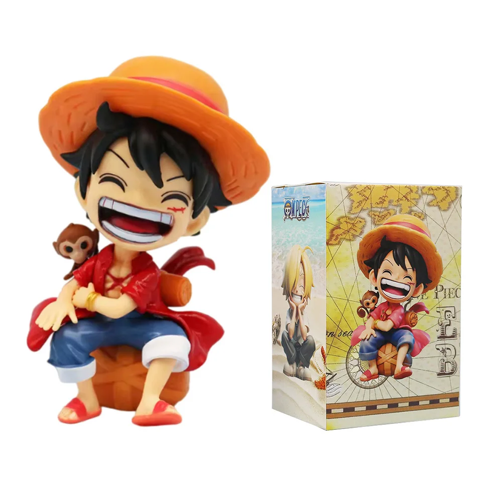 Anime One Piece Monkey D. Luffy Roronoa Zoro Sanji Portgas·D· Ace Yamato Q Versie Anime Figural Pvc Model SurpriseToy Kerstcadeau