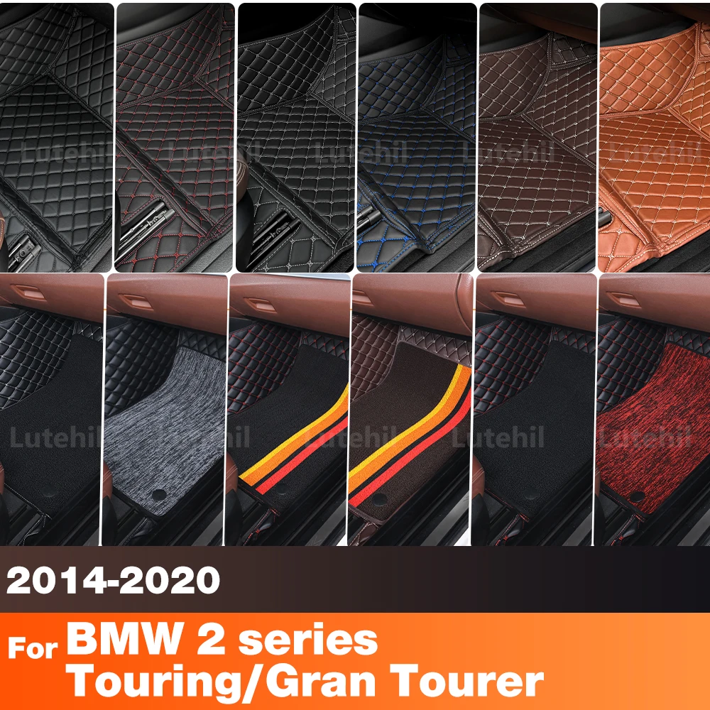 

LUTEHIL For BMW 2 series Touring/Gran Tourer 2014-2020 Custom Car Floor Mat Automobile Carpet Cover Accessories Protective