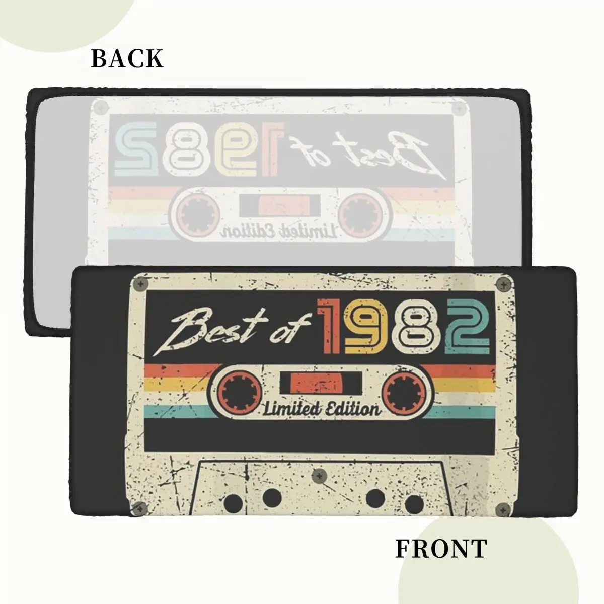 Cassette Music Tape Customized Rectangular Tablecloth Waterproof Table Cover for Dining Events Table Cloth
