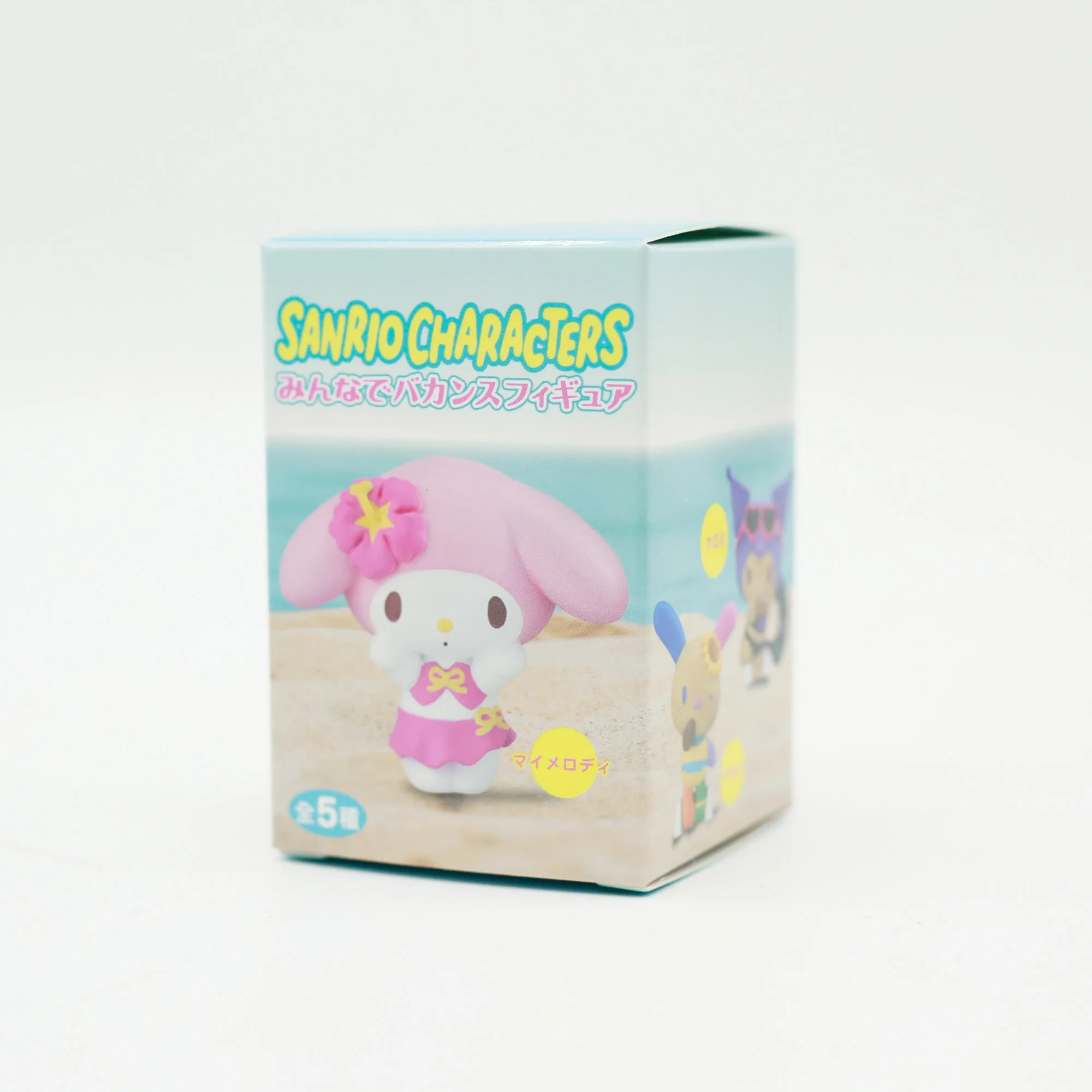 Sanrio Characters Summer Beach Vacation Hello Kitty Kuromi Mystery Blind Box Gifts Toy Model Anime Figures Collect Ornaments view 3
