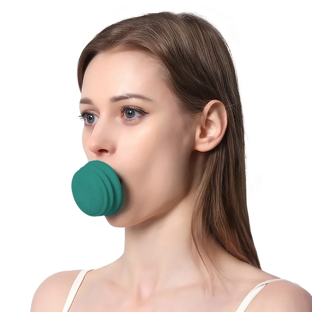 Portable Green Jaw Face Neck Toning Exerciser for Women - Lift, Firm, and Tone Your Skin with V-Shaped Double face Exerciser