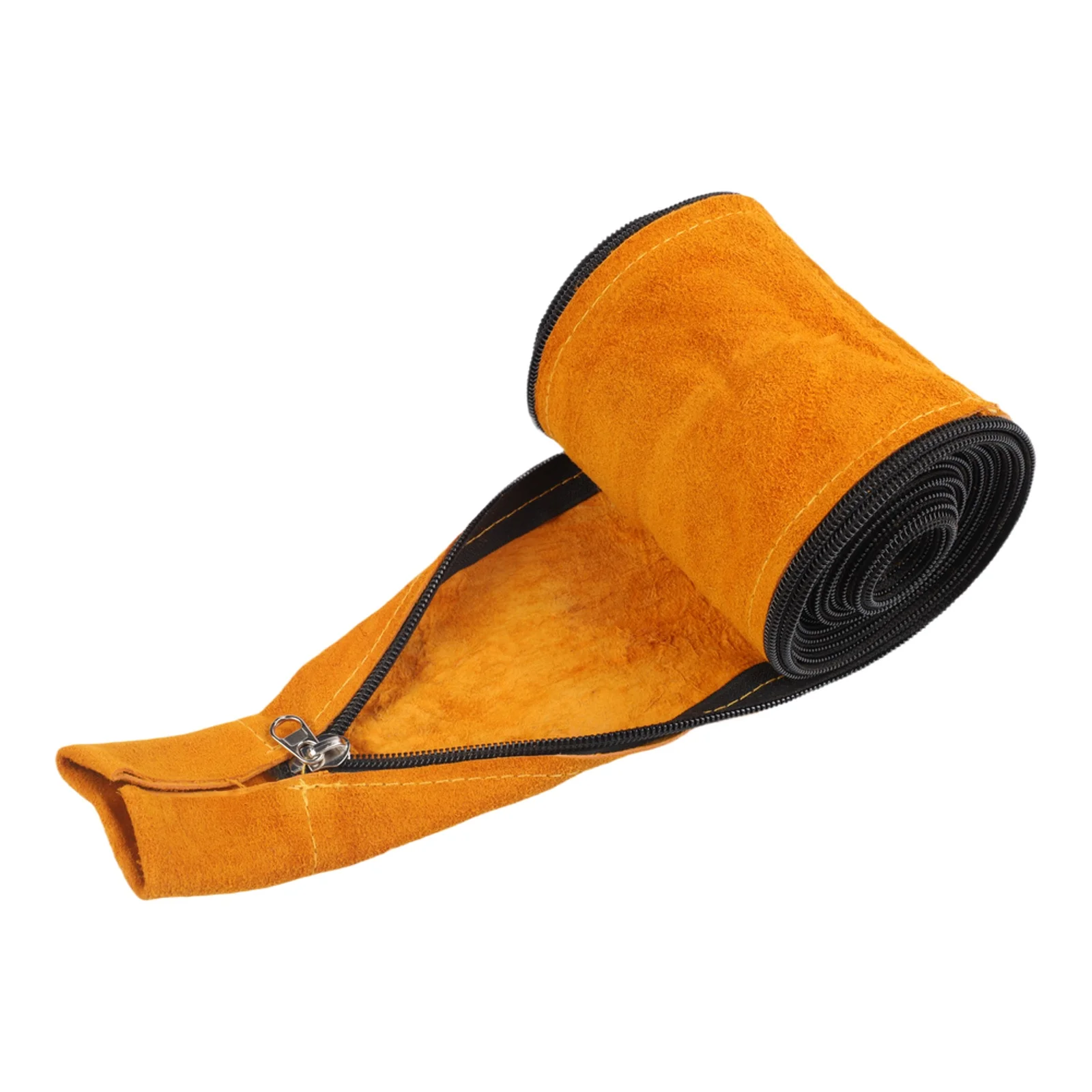 Calfskin Welding Torch Hose Sleeve Sheath with Zipper Protective Cover for TIG MIG 11.5ft/25ft 4 inch Width 29 mm/1.1 inch