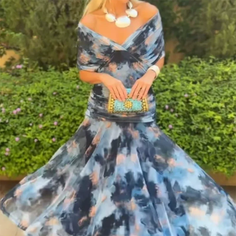 Womens Sexy Chest Wrapping Mesh Draped Party Dress Spring Solid High Waist Slim Hem Long Dress Summer Backless Hollow Boho Dress