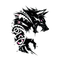 Evil Wolf Waterproof Temporary Tattoo Sticker Body Arts Flash Tattoo Fake Tatoo Men Henna Tatuaje