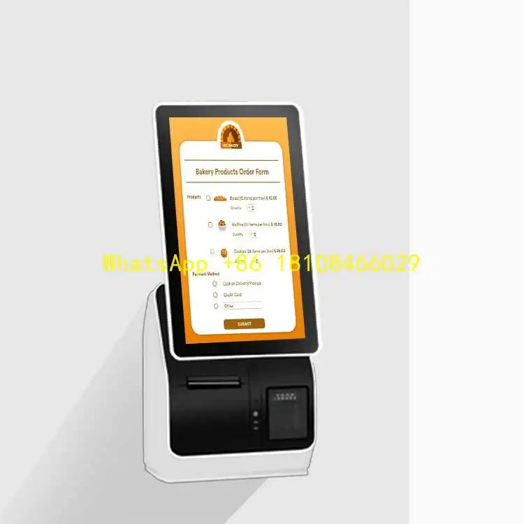 آلة طلب الدفع مع الطابعة وقارئ البطاقات المطاعم كشك الطعام طلب الخدمة الذاتية #1