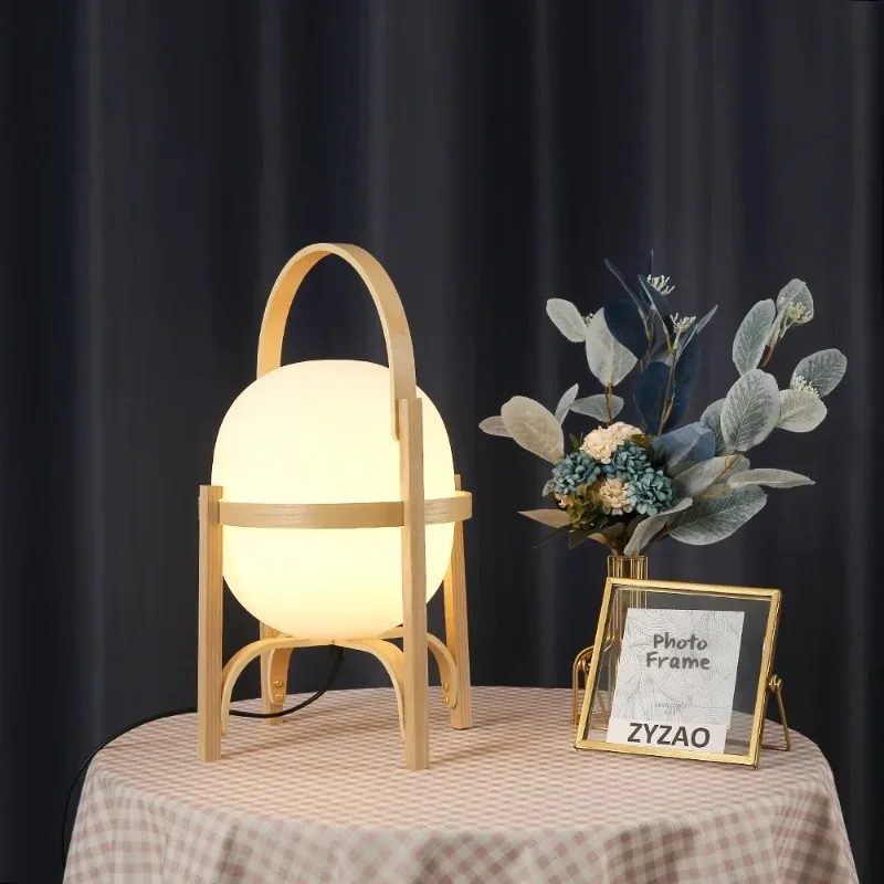 الخشب الجدول مصباح السرير مصباح غرفة النوم ديكور المنزل بسيط الجدول دراسة ضوء طالب القراءة تركيب المصابيح غرفة المعيشة الديكور #3