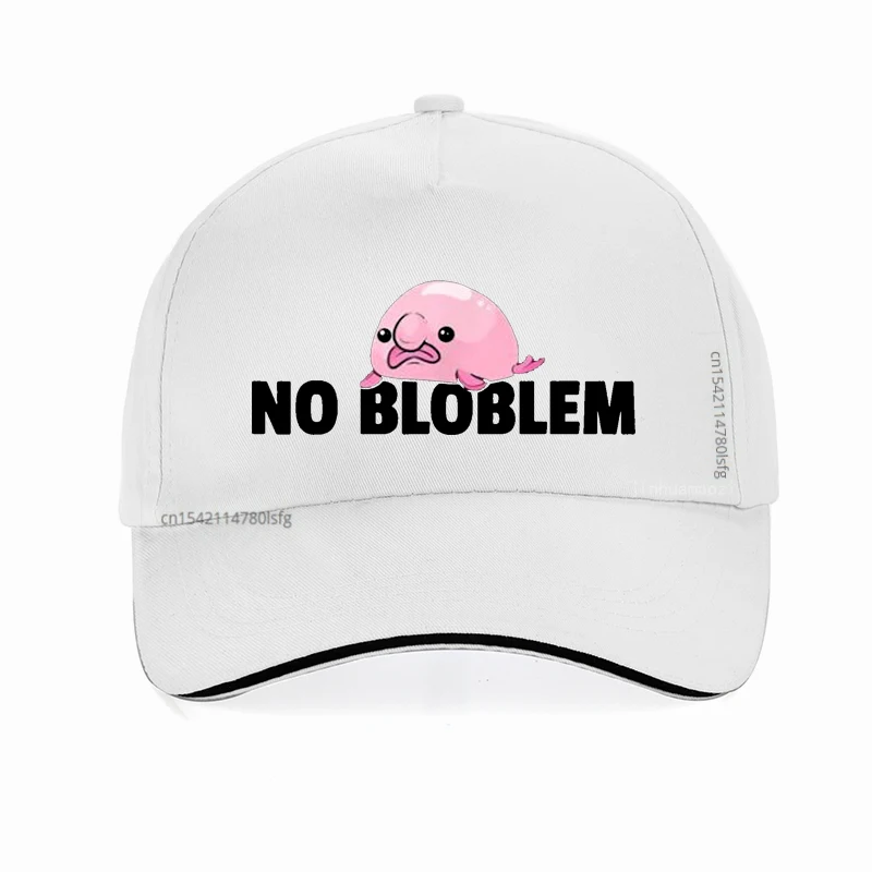 Funny Thug No Bloblem Pun Blobfish Deal With It hat Young Faddish Summer Baseball Cap men Adjustable Snapback Hats