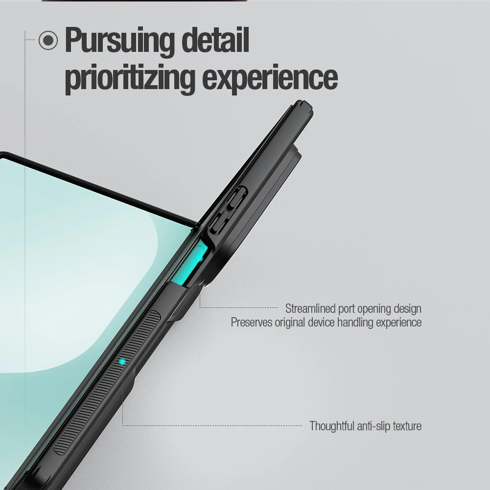 Etui do Samsung Galaxy Z Fold 7 Magsafe Nillkin Frosted Shield Fold Prop Cover z uchwytem na długopis — zdjęcie produktu 5