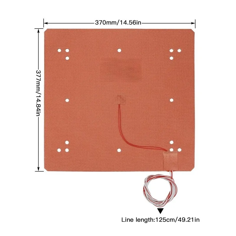 Picture 3: Silicone Rubber Adjustable Heating Sheet, Efficient Heat Conduction, 3D Printer High-temp Bed Accessory Tool