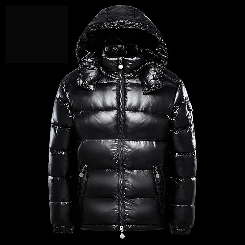 Winter Men Jacket Streetwear Simple Solid Color Stand Collar Man Hooded Down Coat Thicken Cold-proof Long Sleeve Male Outerwear