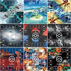 Diy Pokemon Dedicated Double GAME Card Mat Battle Sylveon Charizard PTCG Rayquaza Lillie Gift Toy Anime Table Mat 60*60*0.2cm