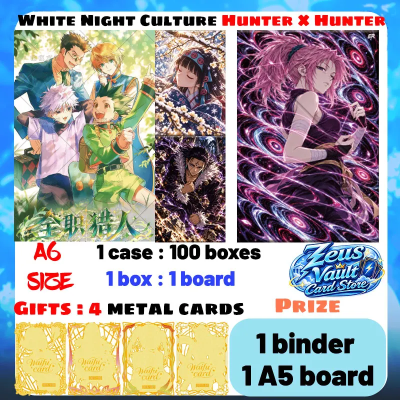 Wholesale 2026 Newest White Night Culture Hunter × Hunter A6 Board Gon Freecss Character CCG Hobby Trendy Toys Birthday Gifts