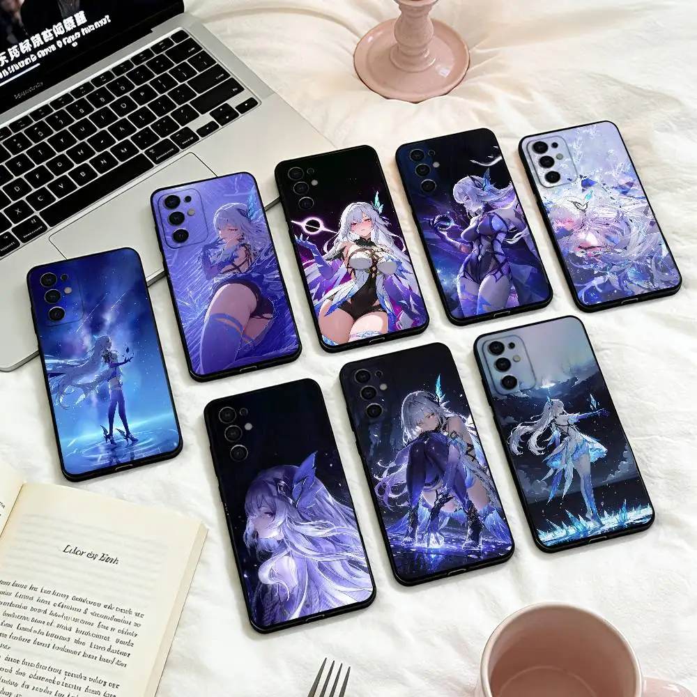

Anime Genshin Impact Skirk Phone Case For Samsung S 25,24,23,22,30,21,10,9,Ultra,Plus,Lite,FE,4,5 G Soft Black Case