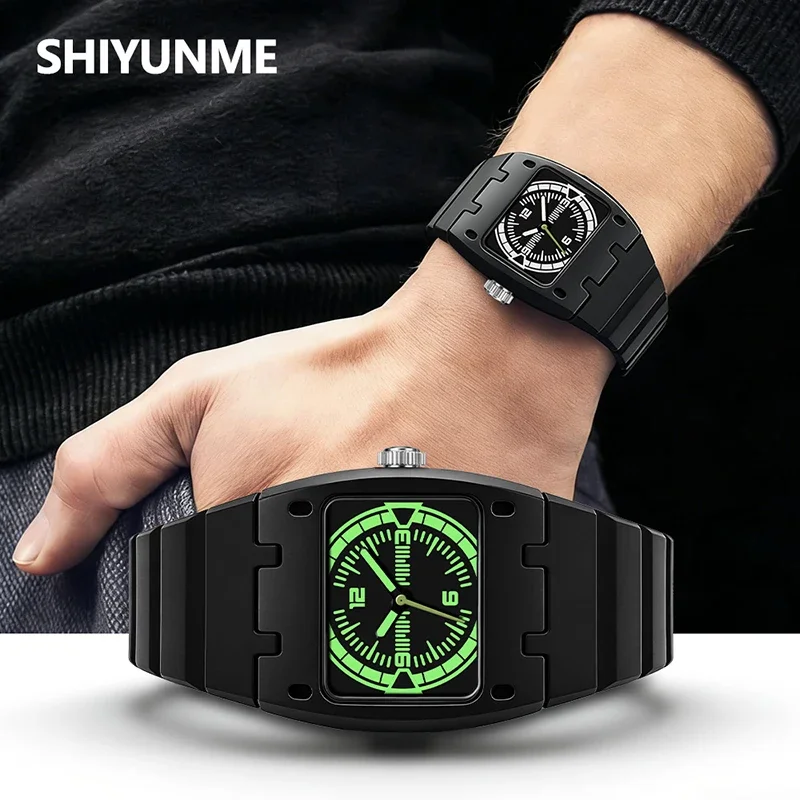 SHIYUNME Fashion Brand Top Men's Quartz Watch Creative Design Unique Watch New LED Waterproof Sports Man Women Alike Wristwatch