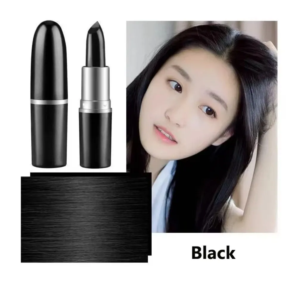 New Black Brown One-Time Hair Dye Lipstick Style Temporary Cover Up White Hair Hair Dye Pen Instant Color Cream Stick Gift