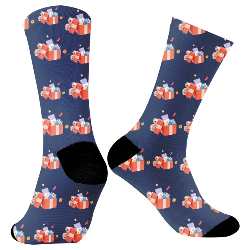 

Knee-High Socks Personality Hip Hop Harajuku Funny Socks 2024 New Fashion Anime Socks Halloween Stitch Long Socks