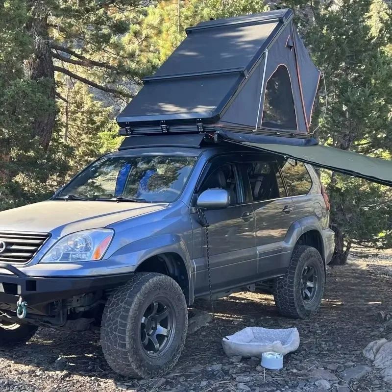 2025 جديد وصول 4x4 الطرق الوعرة هارد شل الألومنيوم خيمة مثلثة 3-4 شخص سيارة على السطح خيمة تتجه المنتج #5