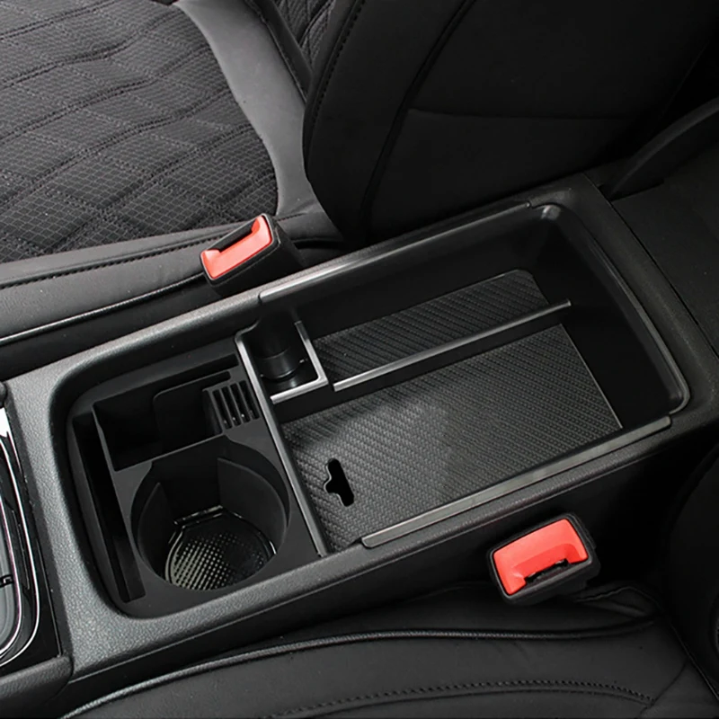 Abs schwarz Auto Mittel konsole Getränke halter Aufbewahrung sbox Armlehne Box Organizer Getränke halter für Skoda Kodiaq 17-19 gt