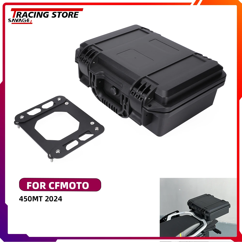 

2024 450MT Motorcycle Tool Storage For CFMOTO 450 MT Rear Rack Luggage Top Carrier Box With Mounting Bracket Waterproof Hardware