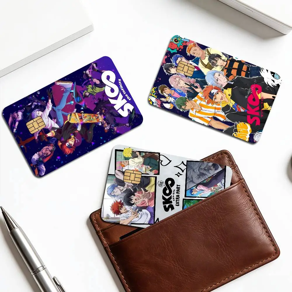 1PC Anime Cool Boy S-Sk8 The Infinity Anmie Sticker Film Skin Cover For Credit Card Debit Bank Card Front