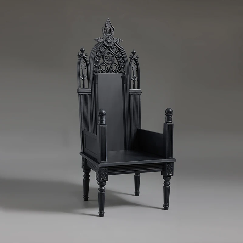 Resin Chair BJD Furniture 1/6 Doll Use Gothic Style Exquisite European Pattern Charm Elegant Atmosphere Dolls Armchair