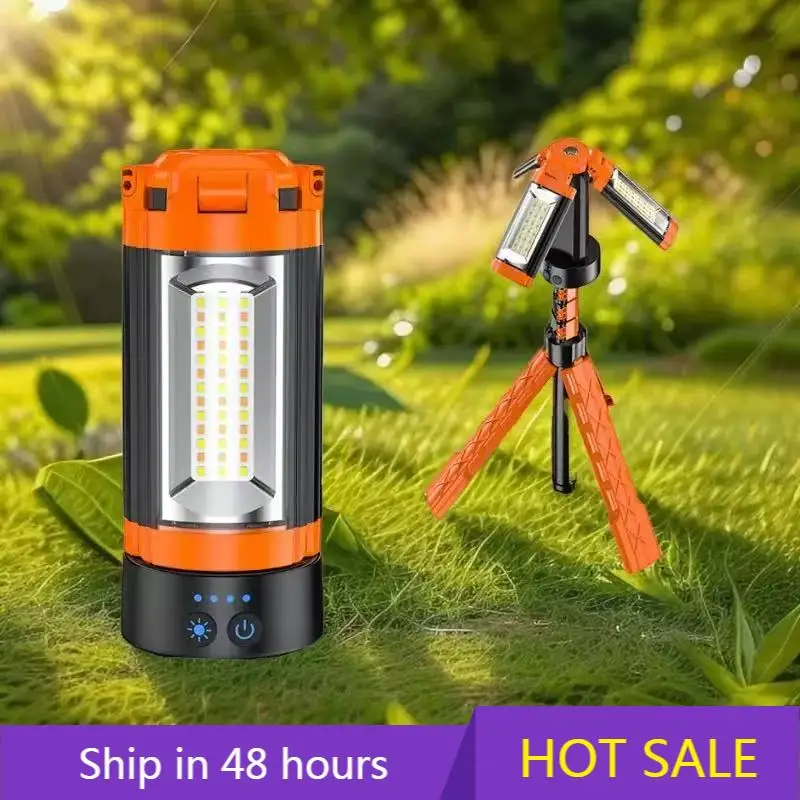 

POWER LEAP Factory Price Solar Rechargeable LED Camping Light Portable Waterproof Foldable Aluminum Tripod for Outdoor Emergency