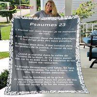 Christ Psalm 23 Blanket Christian Religious Faith Blanket Gifts for Women Men Throw Blanket Home Decor for Bed Couch Living Room