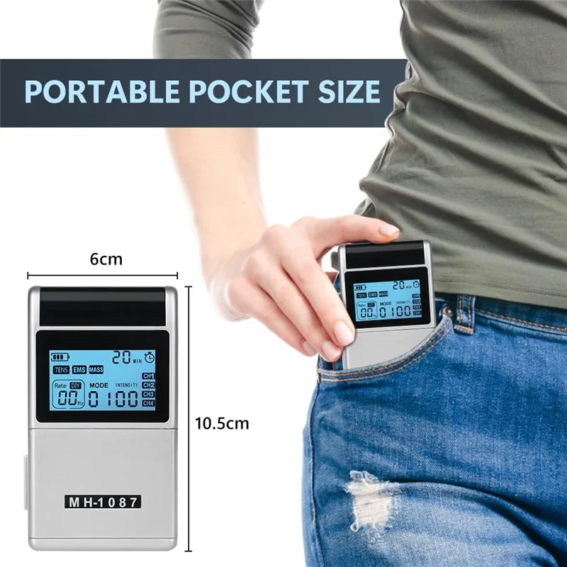 ABGP-48 طرق الكهربائية المهنية تحفيز العضلات العلاج الطبيعي مدلك لتخفيف الجسم بالكامل مع وسادة أقطاب كهربائية عشرات